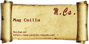 Mag Csilla névjegykártya