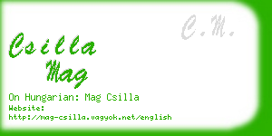 csilla mag business card